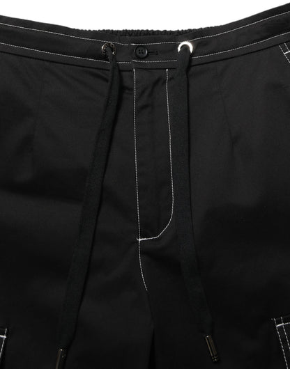 Black Vibe Cargo High Waist Straight Pants