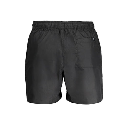 Black Polyester Men's Swimwear