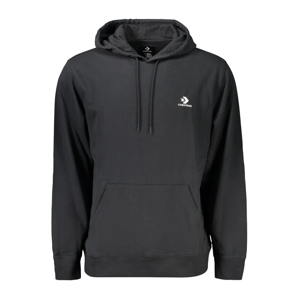 Black Cotton Men's Hoodie