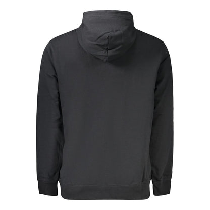 Black Cotton Men's Hoodie