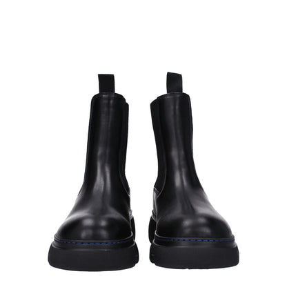 Black Leather Ankle Boots