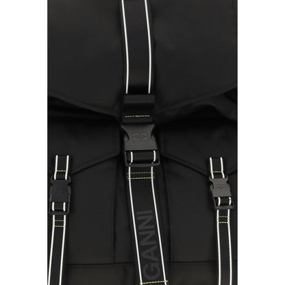 Black Recycled Polyamide Backpack