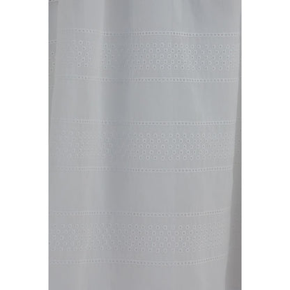 White Cotton Long Skirt