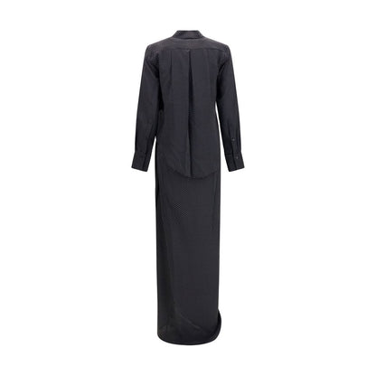 Black Silk Long Dress