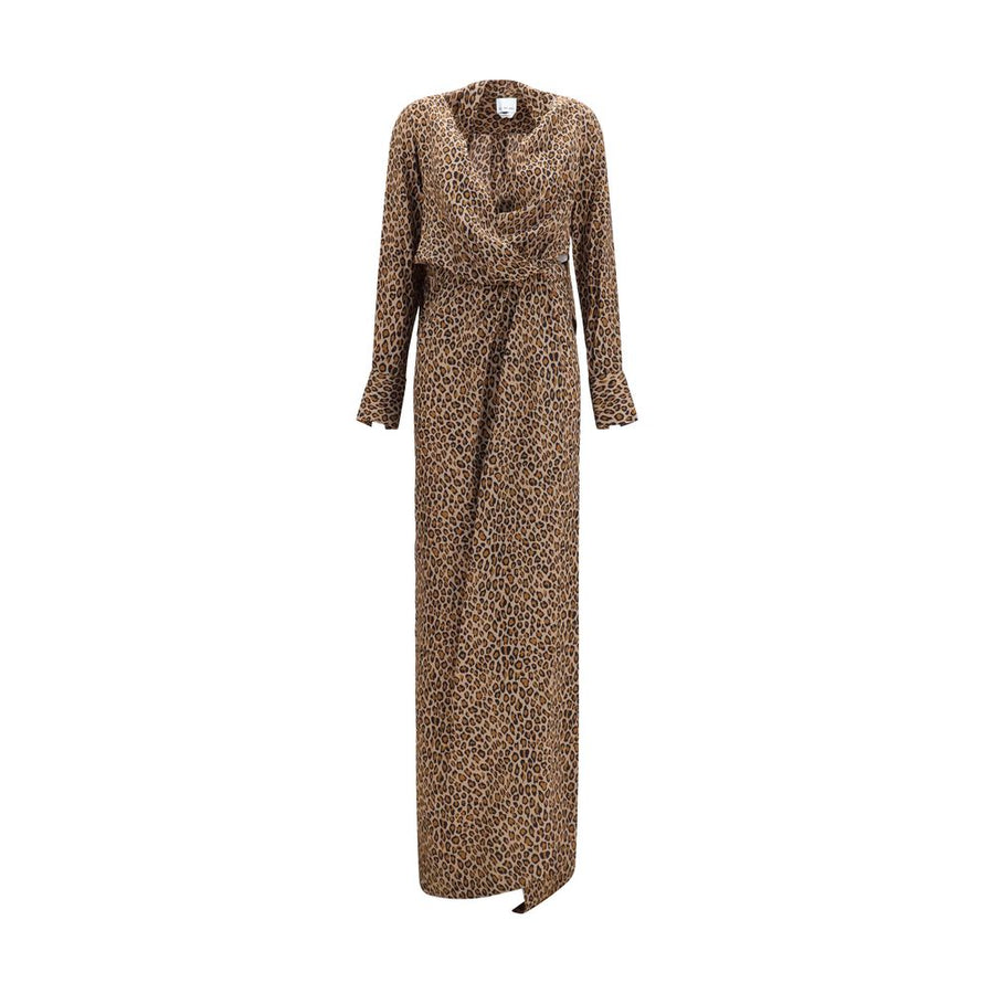 Beige Silk Long Dress