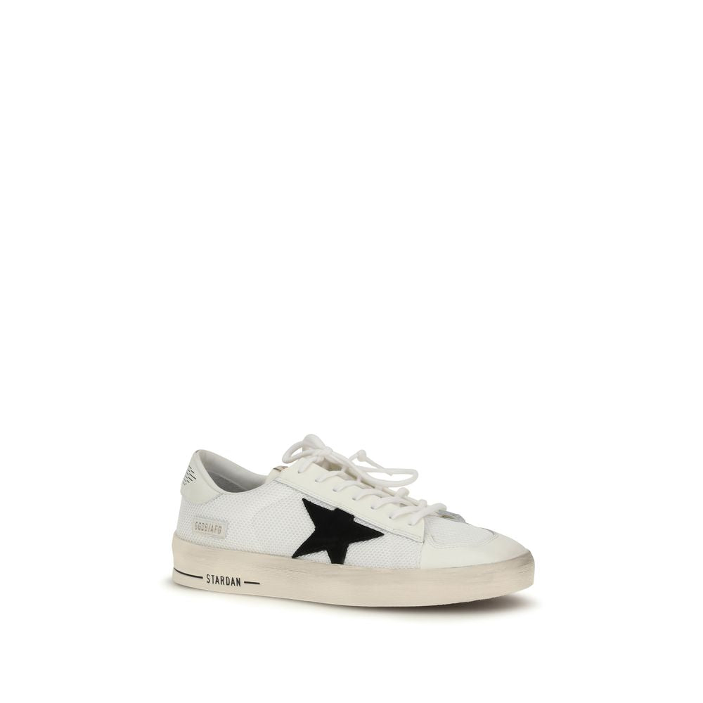 White Calf Leather Bos Taurus Sneakers