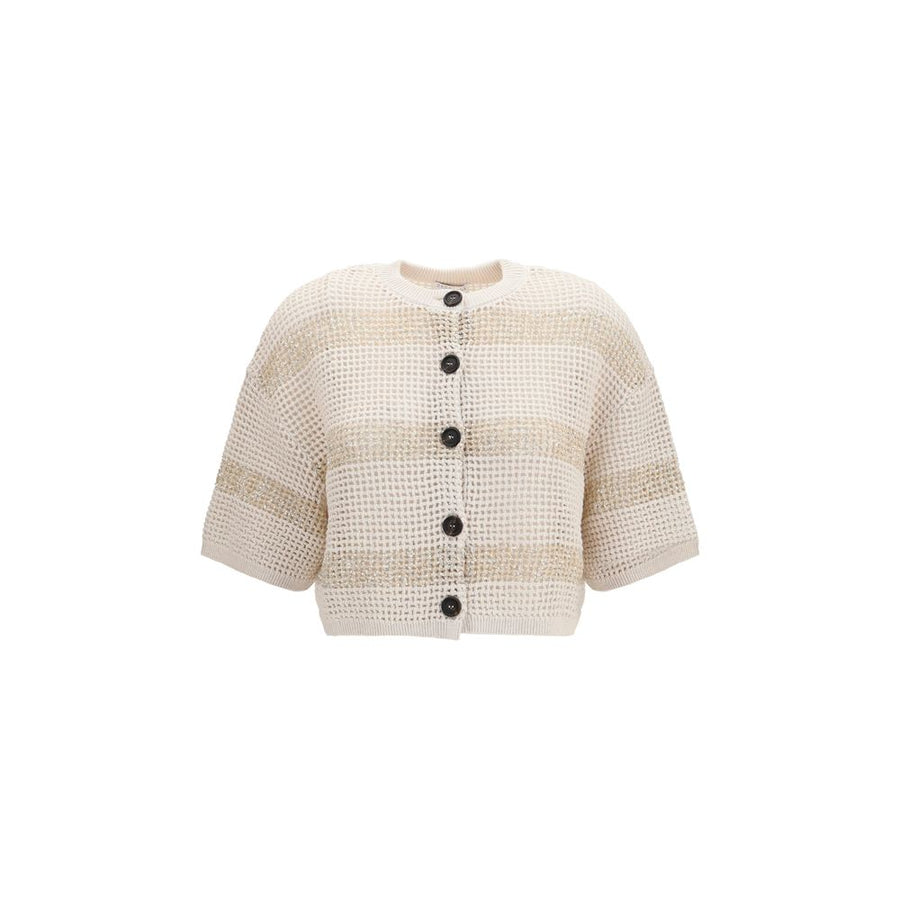 Beige Cotton Cardigan