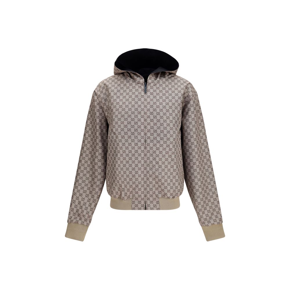 Black Polyester Bomber