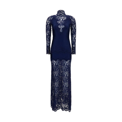 Blue Polyamide Long Dress