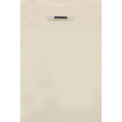 Beige Cotton Long Sleeve T-Shirt