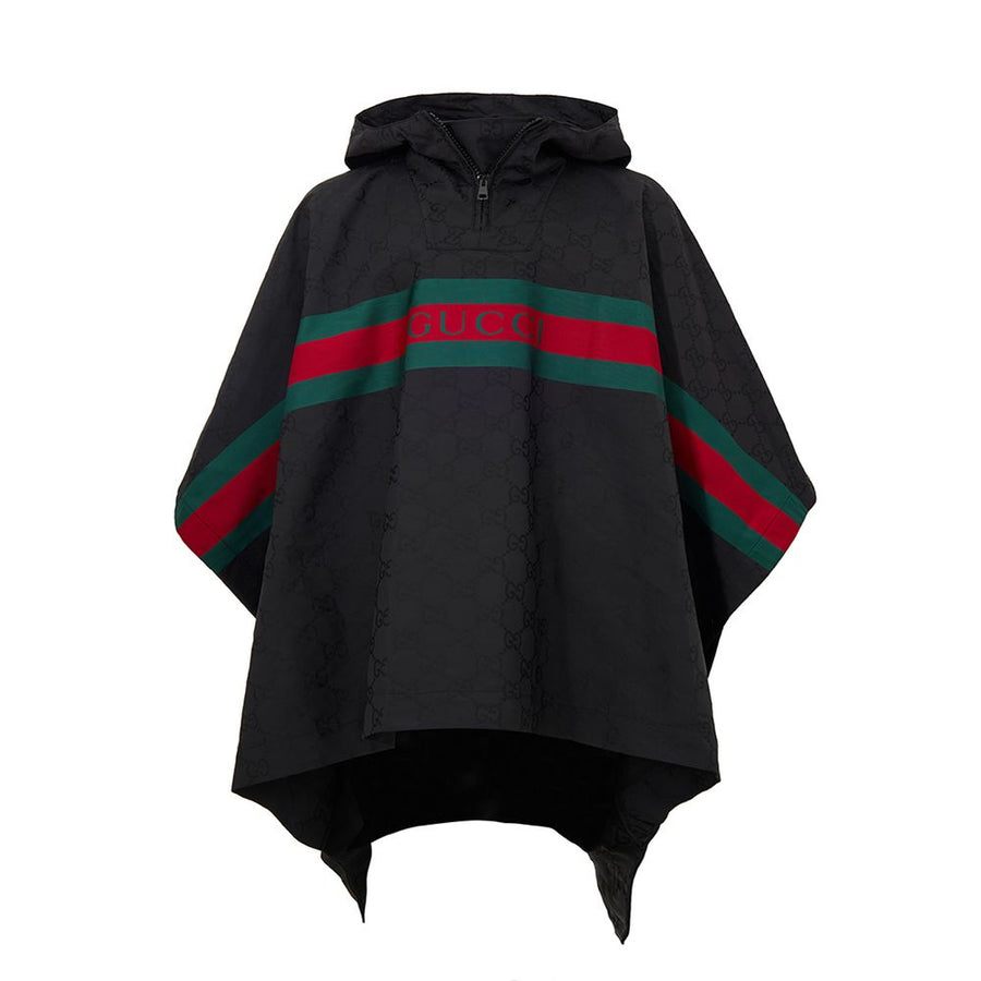 Black Polyester Trench Coat
