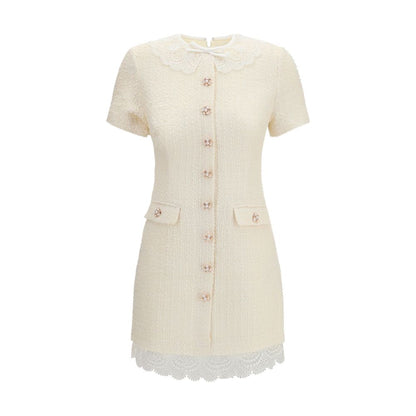 Beige Polyester Casual Dress