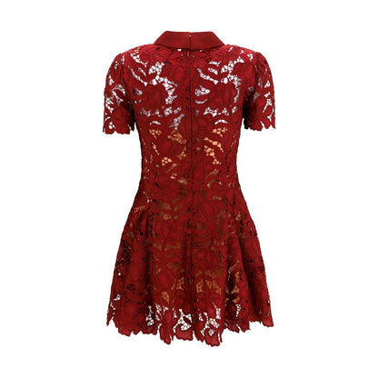 Bordeaux Polyester Cocktail Dress