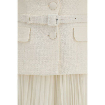 Beige Polyester Cocktail Dress