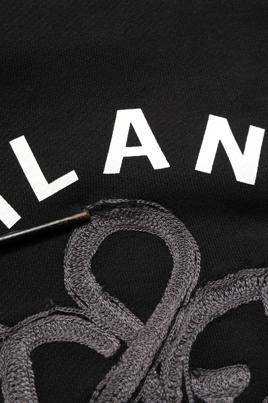 Black Cotton Milano1984 Print Hoodie Sweater