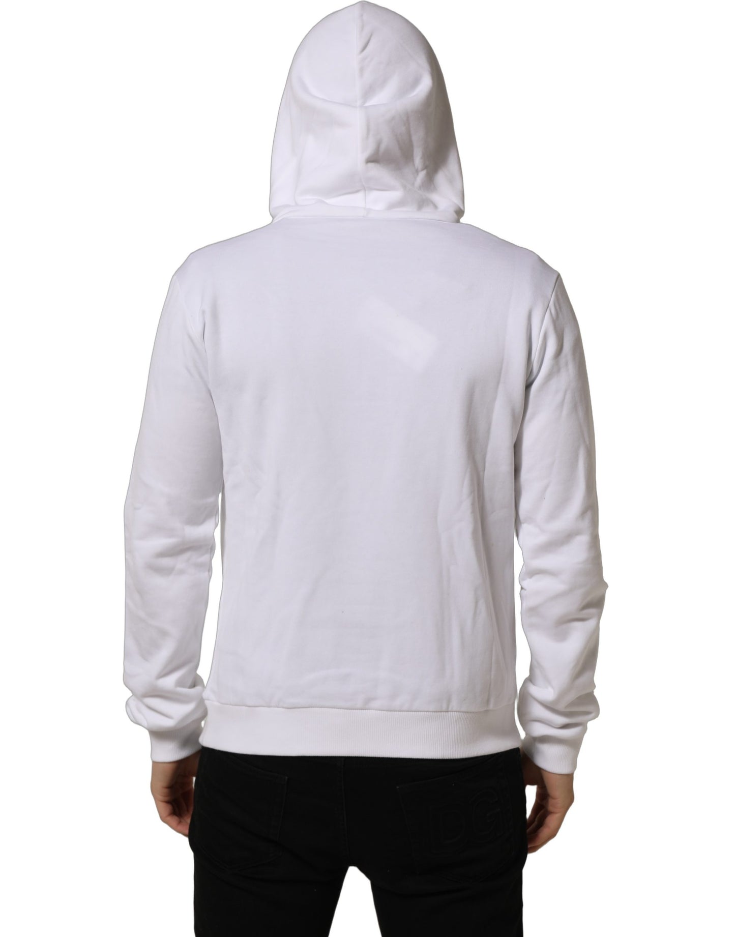 White Sacred Heart Hooded Sweatshirt Sweater