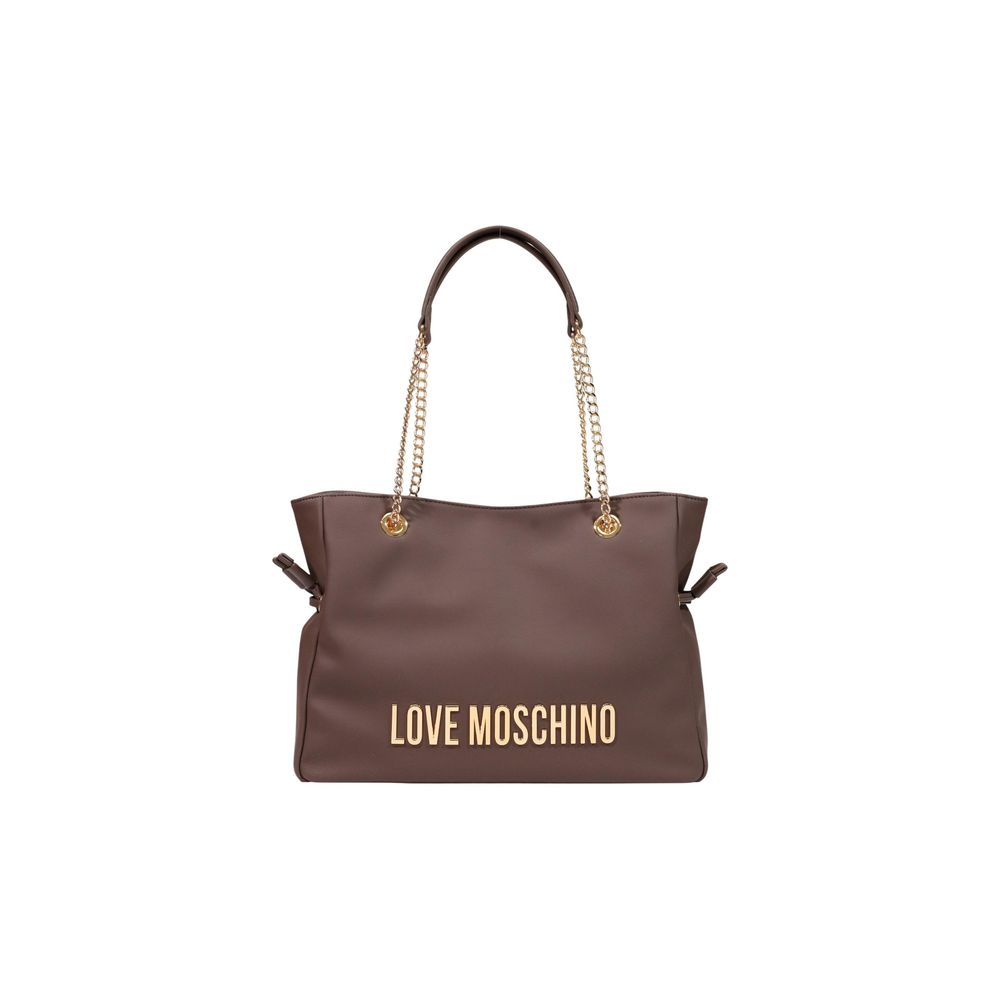 Brown Polyester Handbag