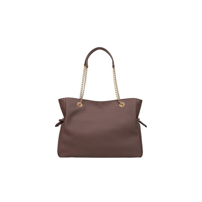 Brown Polyester Handbag