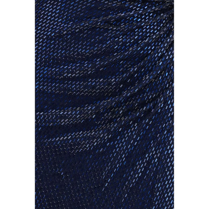 Blue Polyester Cocktail Dress
