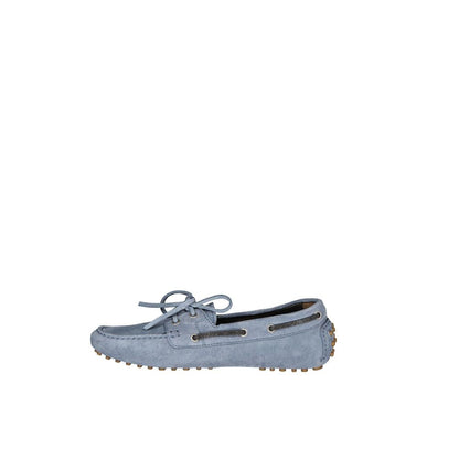 Blue Leather Moccassin