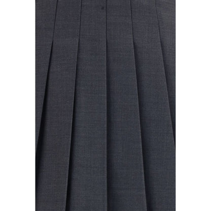 Gray Polyamide Mini Skirt