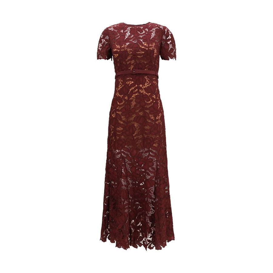 Bordeaux Polyester Cocktail Dress