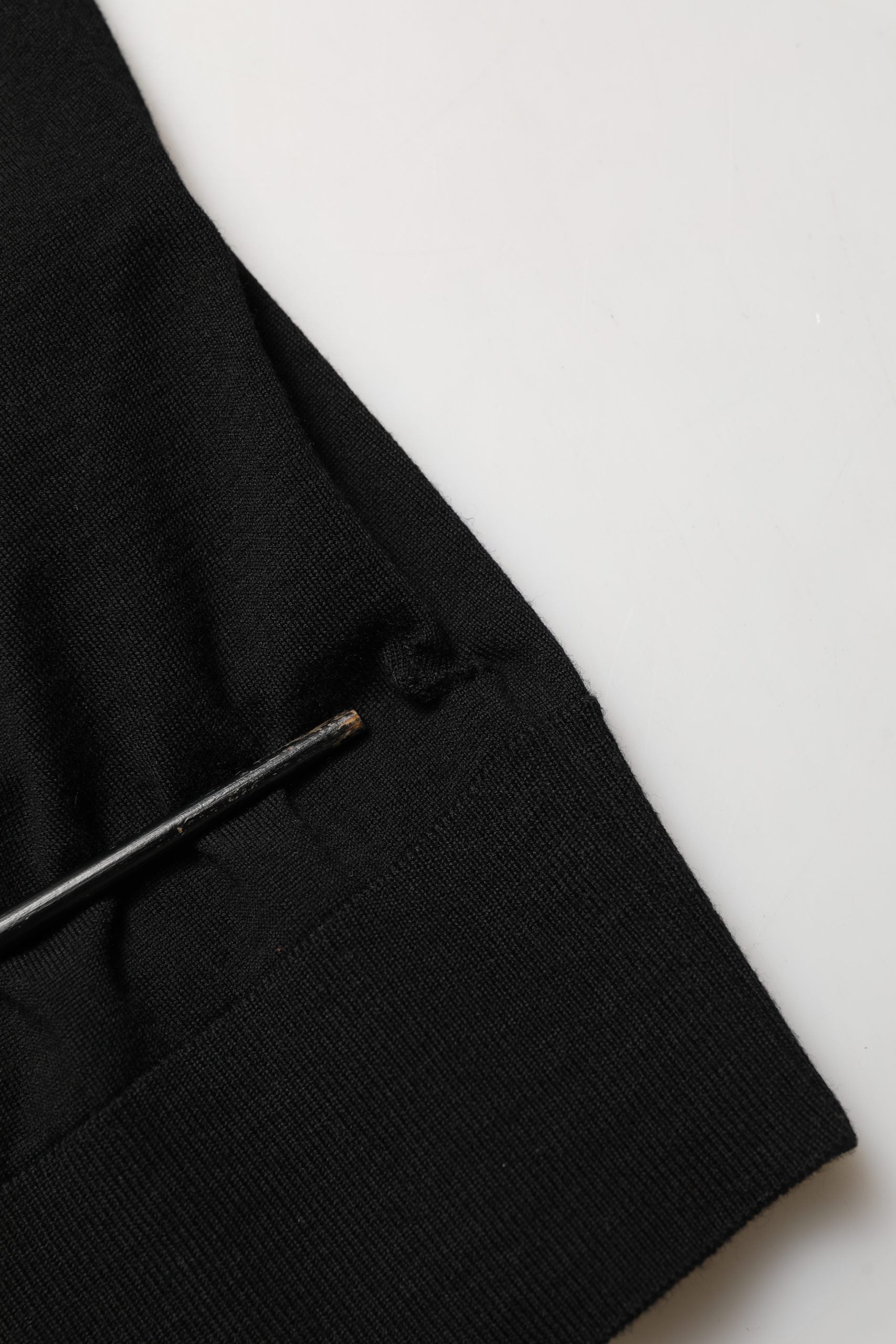 Black DG Embroidered Crew Neck Pullover Men Sweater