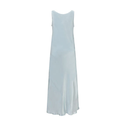 Blue Viscose Casual Dress