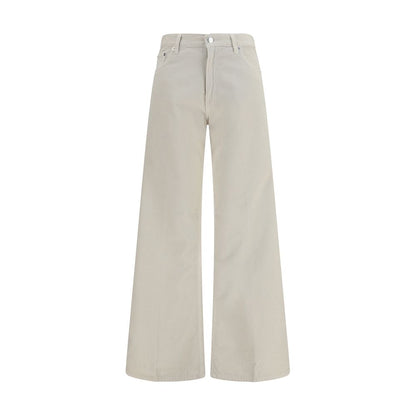 White Cotton Relaxed Fit Jeans