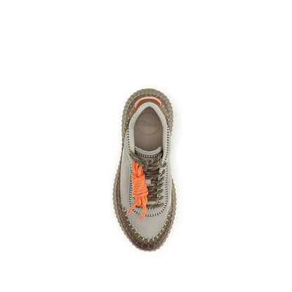 Bicolor Polyurethane Athletic Sneakers
