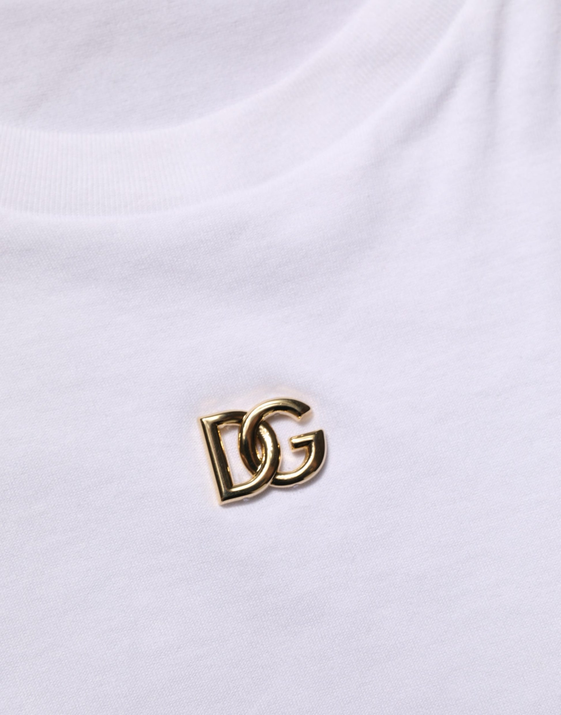 White Metal DG Logo Short Sleeves T-shirt