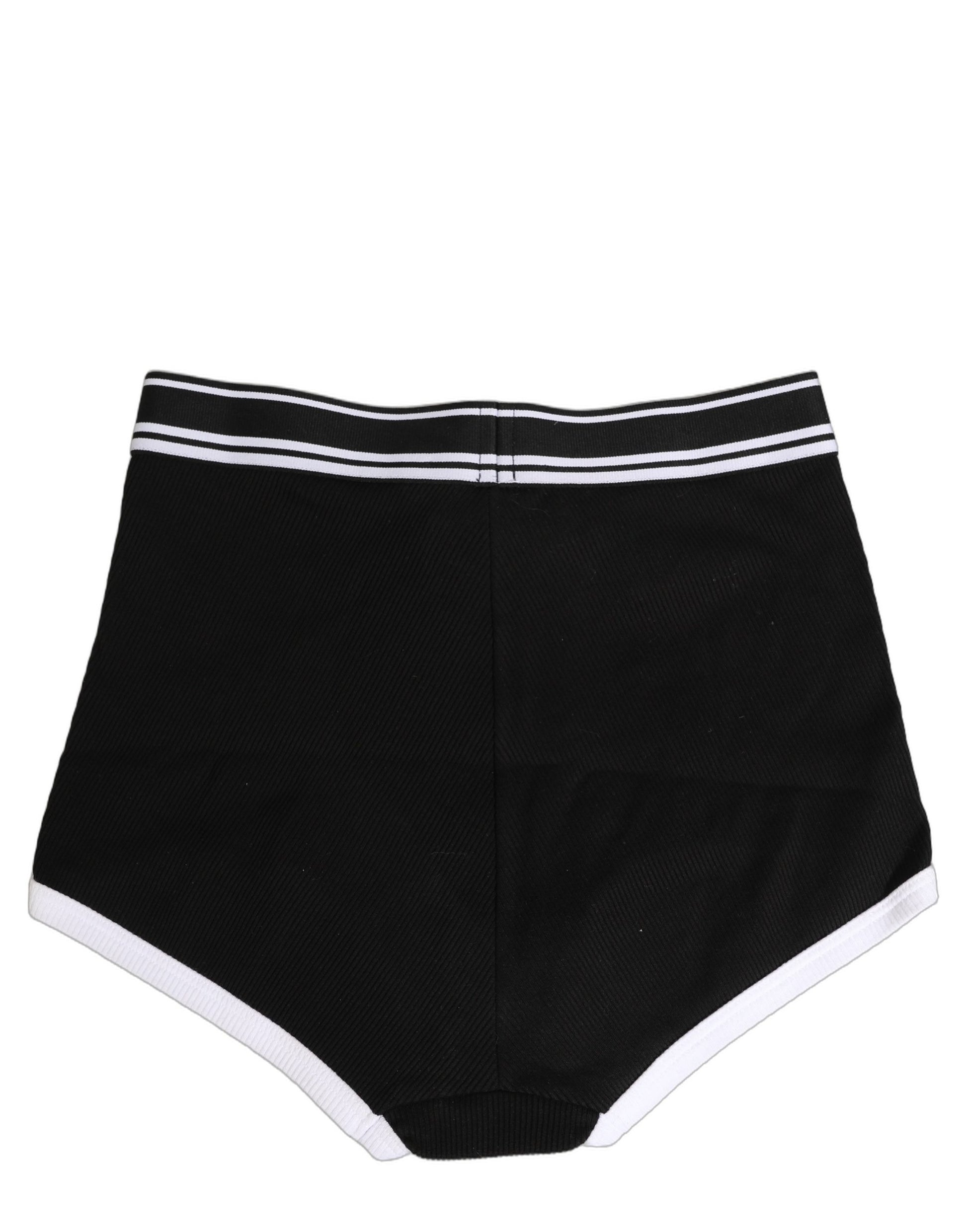 Black White Logo Waistband Coulotte Panty Underwear