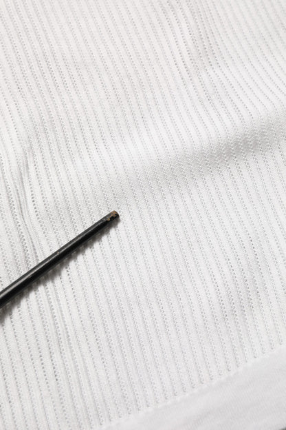 White Silk Crew Neck Sleeveless tank T-shirt