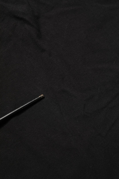 Black Cotton Short Sleeves CrewNeck T-shirt