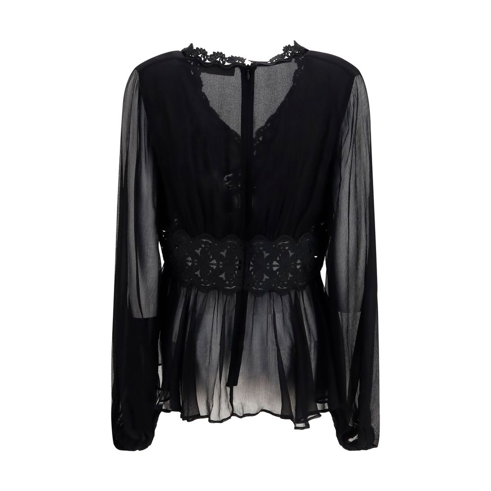 Black Viscose Blouse