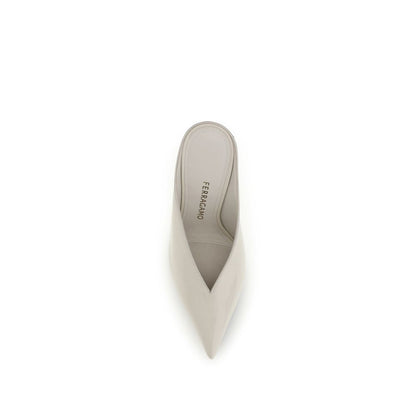 Beige Calf Leather Bos Taurus Mules