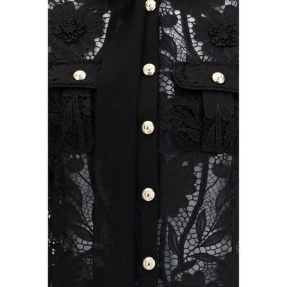 Black Polyester Blouse