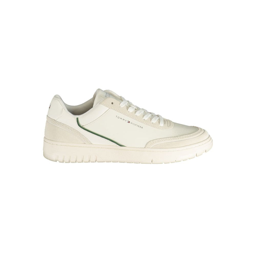 White Polyurethane Men's Sneaker