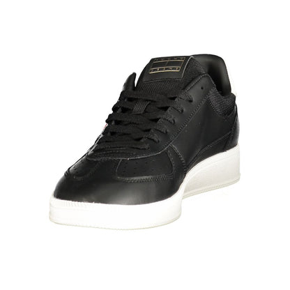 Black Polyurethane Men's Sneaker