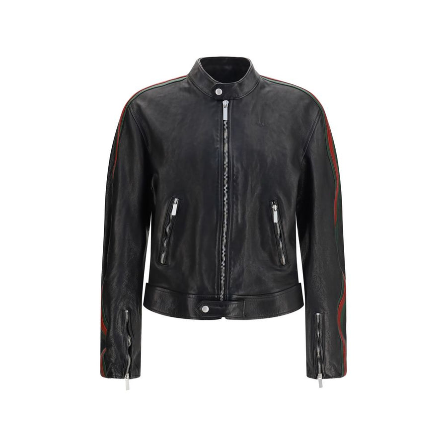 Black Buffalo Leather Bomber