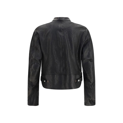 Black Buffalo Leather Bomber