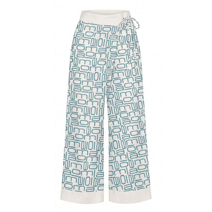 Blue Silk Women's Pants