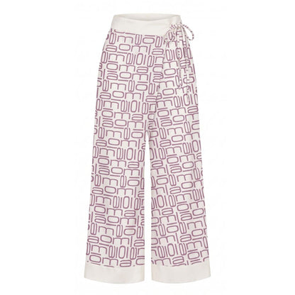 Purple Silk Women Pants