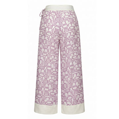 Purple Silk Women Pants
