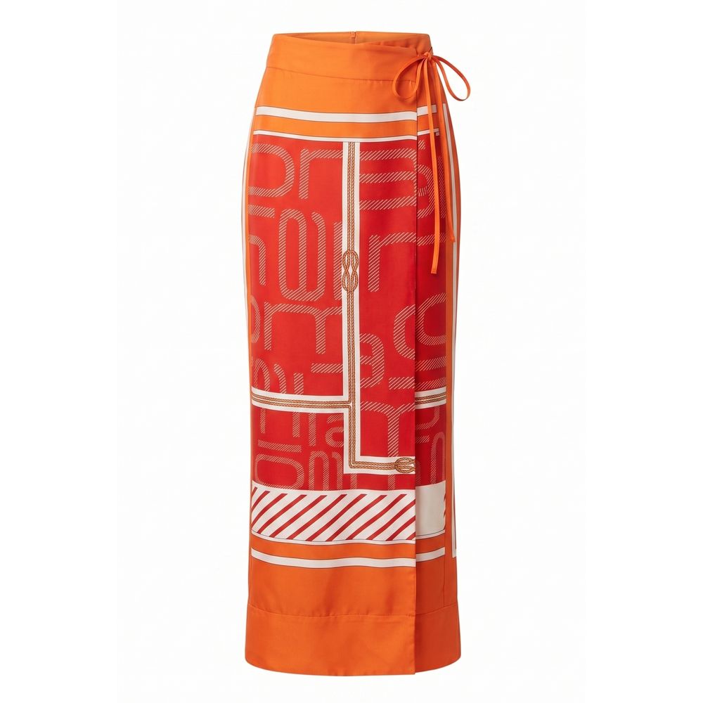 Orange Silk Women's Pant