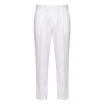 White Cotton Men Pant