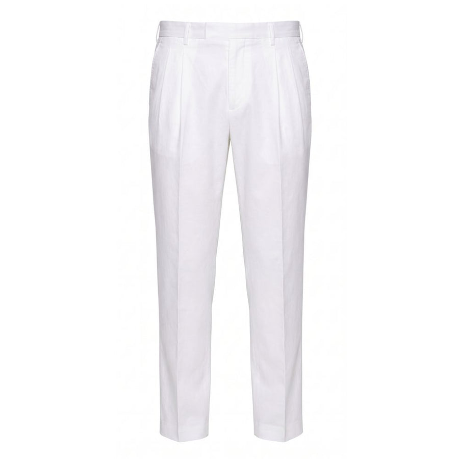 White Cotton Men Pant