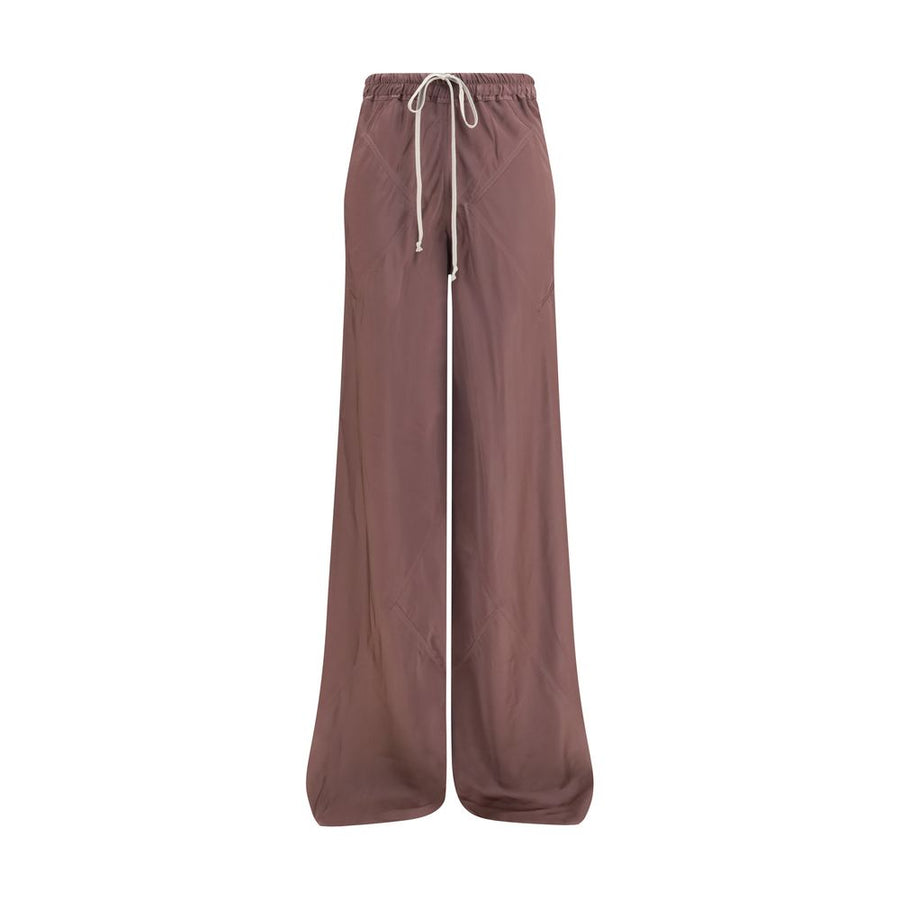 Brown Silk Casual Pants