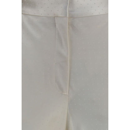 Beige Viscose Dress Pants