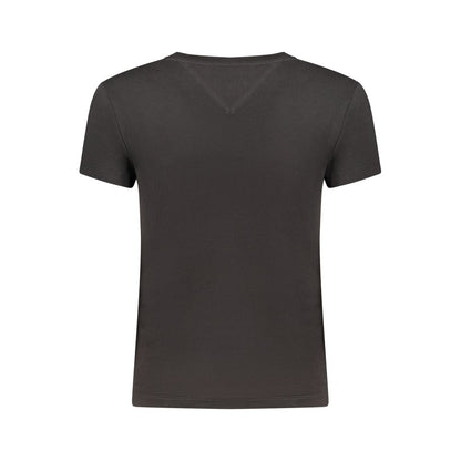 Black Cotton Womens T-Shirt